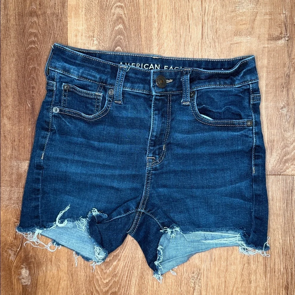 American Eagle‎ Outfitters Hi Rise Shortie Denim Shorts size 2
